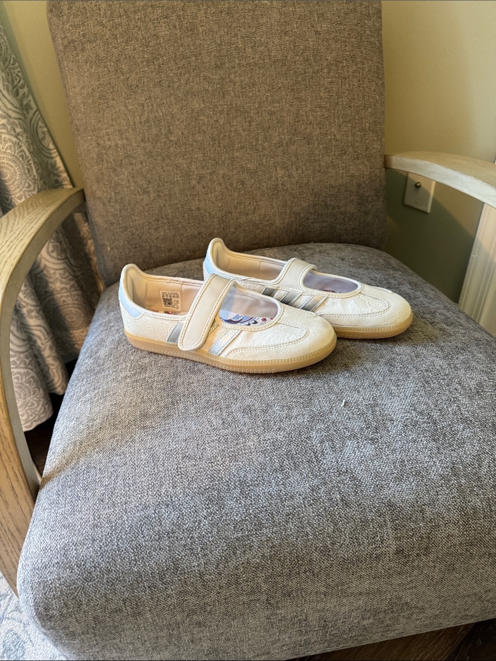 adidas/Liberty London Cream Mary Jane Style Casual Flats